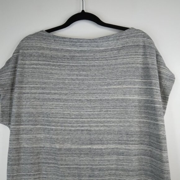 J. Crew Gray Drawstring Cord Waistband Cover Up Cotton Dress Size L - Picture 6 of 9